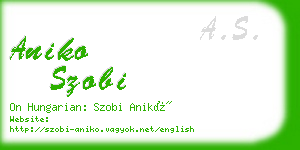 aniko szobi business card